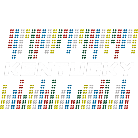 Glittering Kentucky Rhinestud Heat Press Designs for T Shirts